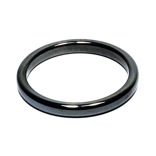 CrystalAge Solid Hematite Ring (Thin) - Size - UK, S/USA 9.5