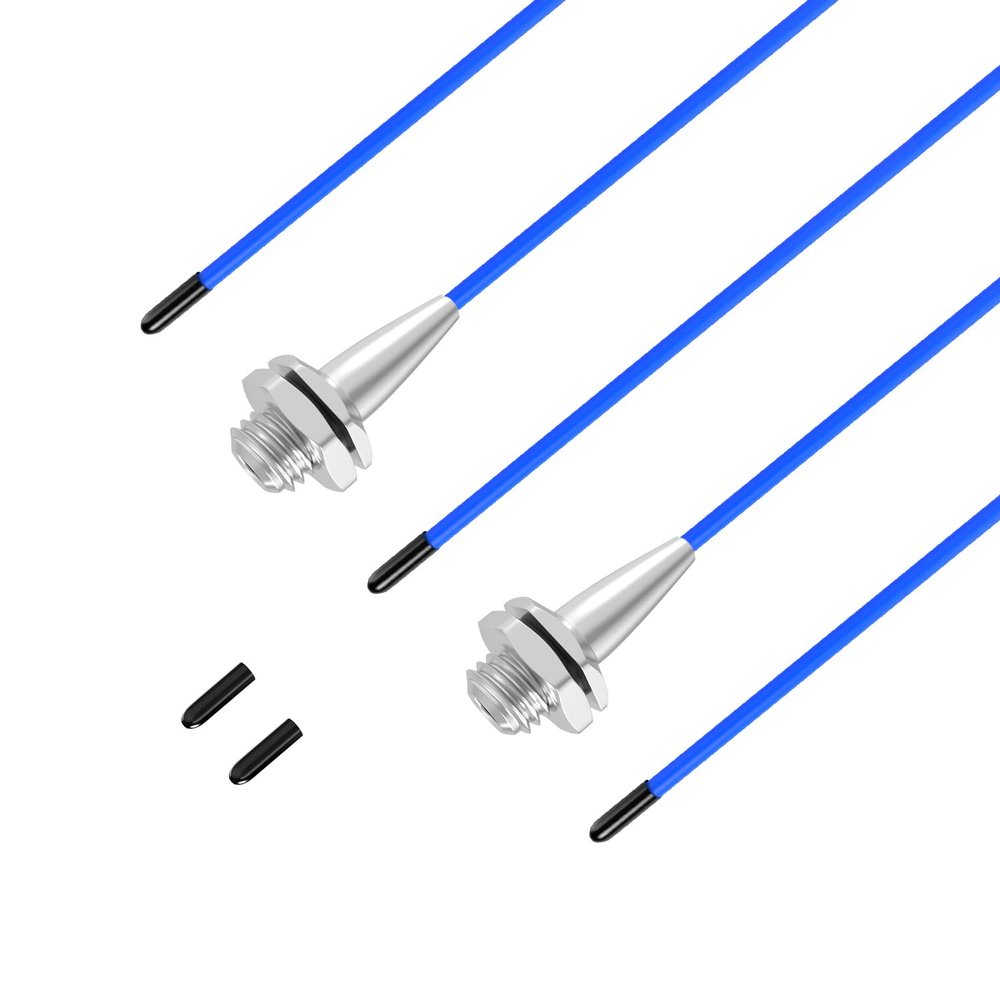 Akso Aoyupe Blue 5pcs Universal Antenna Plastic Hose, with Protective Cap and Antenna Base, Suitable for Remote Control of Small Cars, FPVs, Drones, Aircraft, Remote Control of Ships, Models