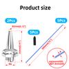 Akso Aoyupe Blue 5pcs Universal Antenna Plastic Hose, with Protective Cap and Antenna Base, Suitable for Remote Control of Small Cars, FPVs, Drones, Aircraft, Remote Control of Ships, Models view 2