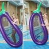 Inflatable Pool Float,Pool Lounger Float for Adult,Eggplant mesh Bottom Pool Float,Pool Floating Chair, Great for Chilling in The Pool and Have held up with Kids Crawling on Them. (250x110cm) view 4