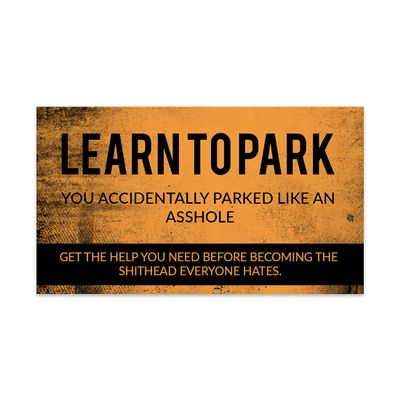 Andaz Press Funny Bad Parking Cards, Learn To Park Prank Driving Fake Ticket Violation Gag Note Cards, Fun for Revenge Road Justice, For Men, Women, Him, Her, 100-Pack, 2 x 3.5-Inch
