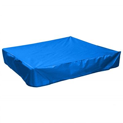 Sandbox Cover Square with Drawstring, Oxford Cloth Sandbox Canopy Waterproof Sandpit Pool Cover Anti UV Sandbox Protection Cover for Sandpit Toys Swimming Pool and Furniture (Blue, 47 x 47inch)