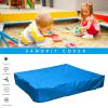 Sandbox Cover Square with Drawstring, Oxford Cloth Sandbox Canopy Waterproof Sandpit Pool Cover Anti UV Sandbox Protection Cover for Sandpit Toys Swimming Pool and Furniture (Blue, 47 x 47inch) view 2