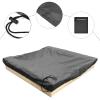 Sandbox Cover Square with Drawstring, Oxford Cloth Sandbox Canopy Waterproof Sandpit Pool Cover Anti UV Sandbox Protection Cover for Sandpit Toys Swimming Pool and Furniture (Black, 47 x 47inch) view 3