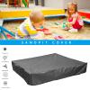 Sandbox Cover Square with Drawstring, Oxford Cloth Sandbox Canopy Waterproof Sandpit Pool Cover Anti UV Sandbox Protection Cover for Sandpit Toys Swimming Pool and Furniture (Black, 47 x 47inch) view 4