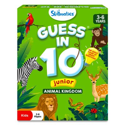 Skillmatics Guess in 10 - Animal Kingdom, Card Game for Preschool Kids, Girls & Boys, Fun Travel Game & Gifts for Ages 3, 4, 5, 6