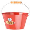 Toysmith Kids Gardening & Beach Bucket  5 Metal Pail with Grippable Handle | Assorted Bee & Beetle Colors | Durable Steel for Outdoor Play - 1 Count view 1