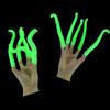 10 Silicone Finger Tentacle Puppets Green Glow-in-The-Dark view 2