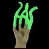 10 Silicone Finger Tentacle Puppets Green Glow-in-The-Dark view 3