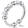 Fidget Ring for Women Men Anti Anxiety Ring with Beads Adjustable Spinner Stress Rings for Women view 1