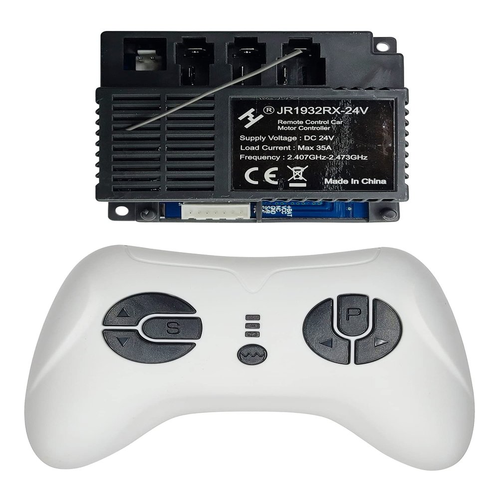2.4G Bluetooth Remote Control and JR1932RX-24V Receiver Control Box Mother Board for Kids Powered Wheels Children Ride On Car Replacement Parts