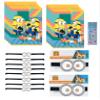 Unique Despicable Me Birthday Party Supplies Favor Bundle Pack includes 16 Loot Bags, 16 Paper Goggles, 1 Dinosaur Sticker Sheet view 1