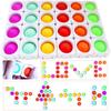 24 Pcs Fidget Blocks, Push Silicone Popper Fidget Sensory Toy, Infinity DIY Pop Building Blocks, Great Tool for Classroom (White) view 1