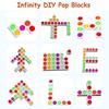 24 Pcs Fidget Blocks, Push Silicone Popper Fidget Sensory Toy, Infinity DIY Pop Building Blocks, Great Tool for Classroom (White) view 4