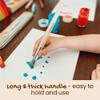Honeysticks Jumbo Paint Brush Set - 3 Pack. Jumbo Paint Brushes for Kids with a Large Wood Handle for Easy Grip. Perfect for Toddler and Preschool Painting. Handy Storage Container. Vegan. view 4