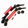 2pcs Harden Steel + Aluminum Splined Front Driveshafts with Steel Hex Red Fit Traxxas 1/10 Slash4X4 Stampede4X4 6851X view 1