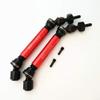2pcs Harden Steel + Aluminum Splined Front Driveshafts with Steel Hex Red Fit Traxxas 1/10 Slash4X4 Stampede4X4 6851X view 2