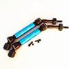 2pcs Harden Steel + Aluminum Splined Rear Driveshafts with Steel Blue Hex Fit Traxxas 1/10 Slash4X4 Stampede4X4 6852X view 1