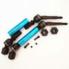 2pcs Harden Steel + Aluminum Splined Rear Driveshafts with Steel Blue Hex Fit Traxxas 1/10 Slash4X4 Stampede4X4 6852X view 2