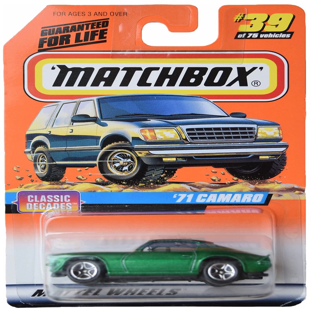 Matchbox '71 Camaro, Classic Decades #39 Green