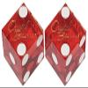Authentic Nevada Craps Dice - Wide Selection Genuine Casino Table-Played Dice Pairs from Lake Tahoe, Reno & Other Nevada Destinations (Matching, Lake Tahoe Crystal Bay Club - Red Polished) view 1