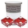 Authentic Nevada Craps Dice - Wide Selection Genuine Casino Table-Played Dice Pairs from Lake Tahoe, Reno & Other Nevada Destinations (Matching, Lake Tahoe Crystal Bay Club - Red Polished) view 2
