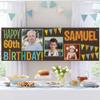 Let's Make Memories Personalized Happy Birthday Banner - Customized Celebration Banner - Party Decorations - Indoor/Outdoor Vinyl - Any Text and Photos - Then & Now - Orange - 6ft view 2