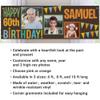 Let's Make Memories Personalized Happy Birthday Banner - Customized Celebration Banner - Party Decorations - Indoor/Outdoor Vinyl - Any Text and Photos - Then & Now - Orange - 6ft view 3