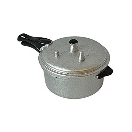 Melody Jane Dollhouse Silver Pressure Cooker Miniature Kitchen Accessory 1:12 Scale