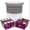 Cyber-Deals Wide Selection 19mm Craps Dice Pairs Authentic Nevada Casino TablePlayed Dice Peppermill Reno Purple Polished, Matching Serials view 2