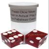 Authentic Nevada Craps Dice - Wide Selection Genuine Casino Table-Played Dice Pairs from Lake Tahoe, Reno & Other Nevada Destinations (Matching, Reno Peppermill - Dark Red Polished) view 2