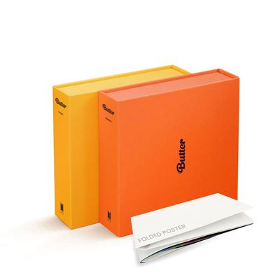 Bangtan Boys BTS BUTTER Set (Cream ver +Peaches ver) Single album [with Extra Lenticular Photocard and Sticker] (Pre-Order limited Posters (Folded)), BHE0073