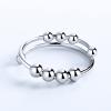 Adjustable Fidget Rings, Anxiety Relief ring, Anti-worry Bead Rings Spinner Ring Gift for Women Men view 2