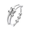 Adjustable Fidget Rings, Anxiety Relief ring, Anti-worry Bead Rings Spinner Ring Gift for Women Men view 1