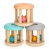 DUCKBOXX XX Montessori Infant Educational Toys, Natural Wood Rolling Rattle Toy, Early Learning Toy for Developing Fine Motor Skills and Color Recognition, for Ages 0m2yrs (Burlywood Base - 3pcs) view 1