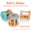 DUCKBOXX XX Montessori Infant Educational Toys, Natural Wood Rolling Rattle Toy, Early Learning Toy for Developing Fine Motor Skills and Color Recognition, for Ages 0m2yrs (Burlywood Base - 3pcs) view 2