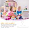 20 Pcs Doll Clothes Hanger Metal Doll Outfit Hanger Wardrobe Doll Clothes Accessories for Doll Clothes Gown Dress Outfit 65mm White view 2