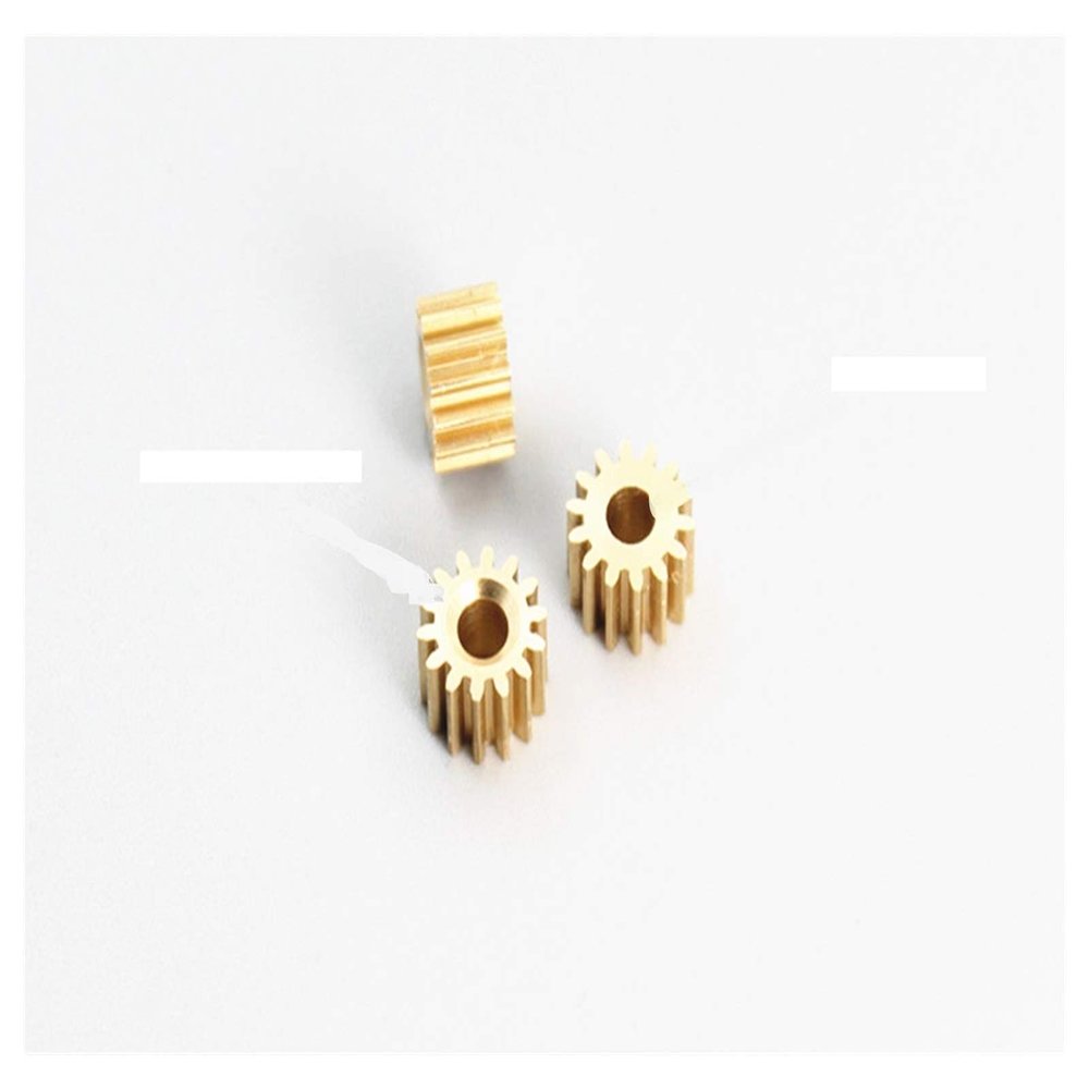 DINGGUANGHE-CUP Durable 10pcs Gears 0.5M 14T 3.12 3.17 Mm Bore Diameter Shaft Copper Spindle Gear for 540/545/550/555/575 Motor Toy Accessories (Hole Diameter : 3.12 3.17mm)