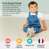 Little Big Friends Pull Toy for Toddlers | Soft Walking Toy with Adjustable Cord | Easy-to-Clean Developmental Toy | Vincent The Elephant view 2
