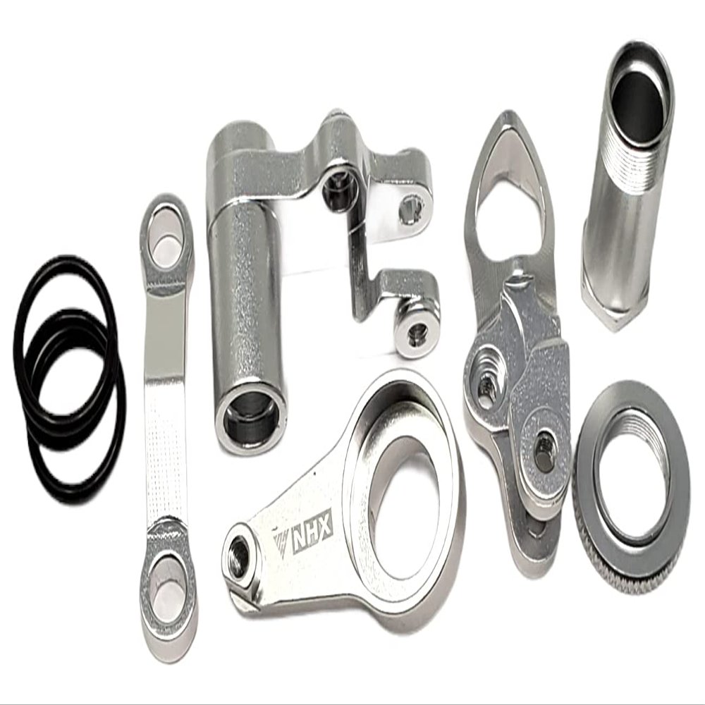 NHX RC Aluminum Steering Bellcrank Set - Silver : Traxxas Slash 4x4