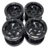 NHX RC 2.2'' Aluminum Beadlock Crawler Wheels Rims - 8 Spoke: Black 4pcs/Set view 2