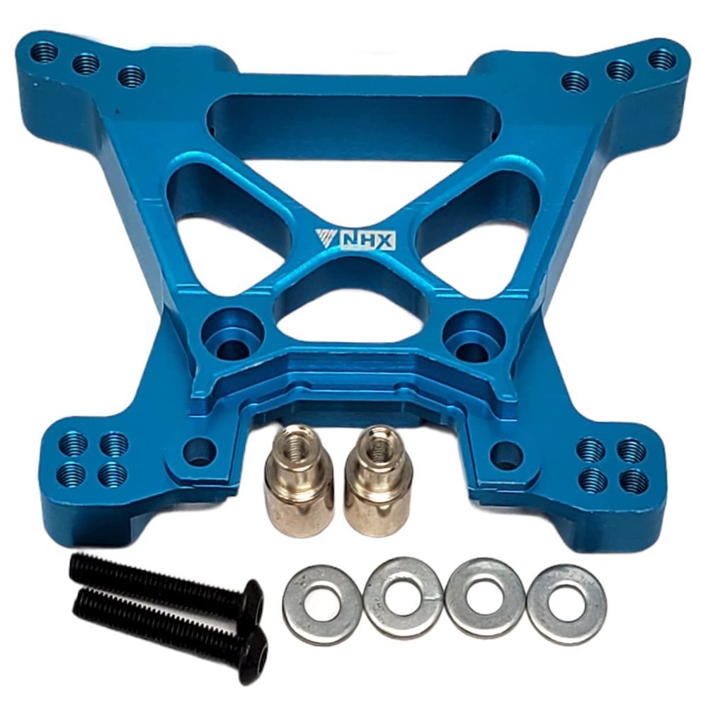 NHX RC Aluminum Front Shock Tower Blue : Traxxas Slash 4x4