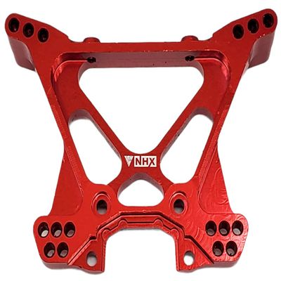 NHX RC Aluminum Rear Shock Tower Set - Red : Traxxas Slash 4x4