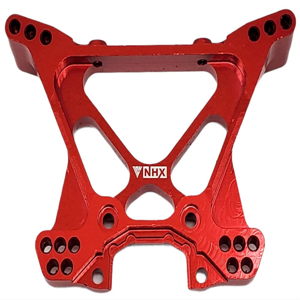 NHX RC Aluminum Rear Shock Tower Set - Red : Traxxas Slash 4x4