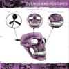 Attitude Studio Pink Skeleton Mask - Costume Skull Mask for Men and Women, Steampunk Inspired Full Face Mask Costume Accessory, Perfect for Halloween, Parties, Conventions, and Horror-Themed Events view 3