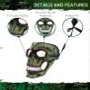 Attitude Studio Green Skeleton Mask - Costume Skull Mask for Men and Women, Steampunk Inspired Full Face Mask Costume Accessory, Perfect for Halloween, Parties, Conventions, and Horror-Themed Events view 3
