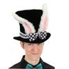 Ayrsjcl 1pc Hat with Bunny Ears Kids Rabbit Gift Cute Plush Topper Funny Performance Costume with Checkered view 3