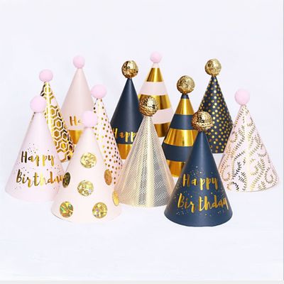 Lmbabter Kids Birthday Party Hats 12PCS Cone Party Hats Fun Celebration Kit for Kids Party Supplies and Decorations
