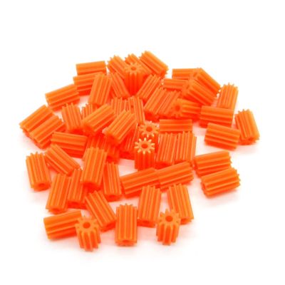 ZHENGGUIFANG ZGF-BR 102A 0.5M Long Gear 10 Teeth Small Soft Plastic Steering Gear Model Accessories 100PCS/LOT (Hole Diameter : 2mm Tight, Number of Teeth : 10 Teeth)