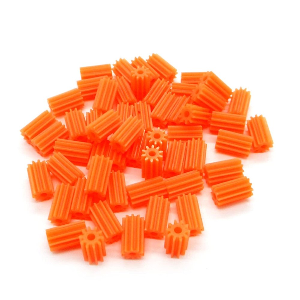 ZHENGGUIFANG ZGF-BR 102A 0.5M Long Gear 10 Teeth Small Soft Plastic Steering Gear Model Accessories 100PCS/LOT (Hole Diameter : 2mm Tight, Number of Teeth : 10 Teeth)